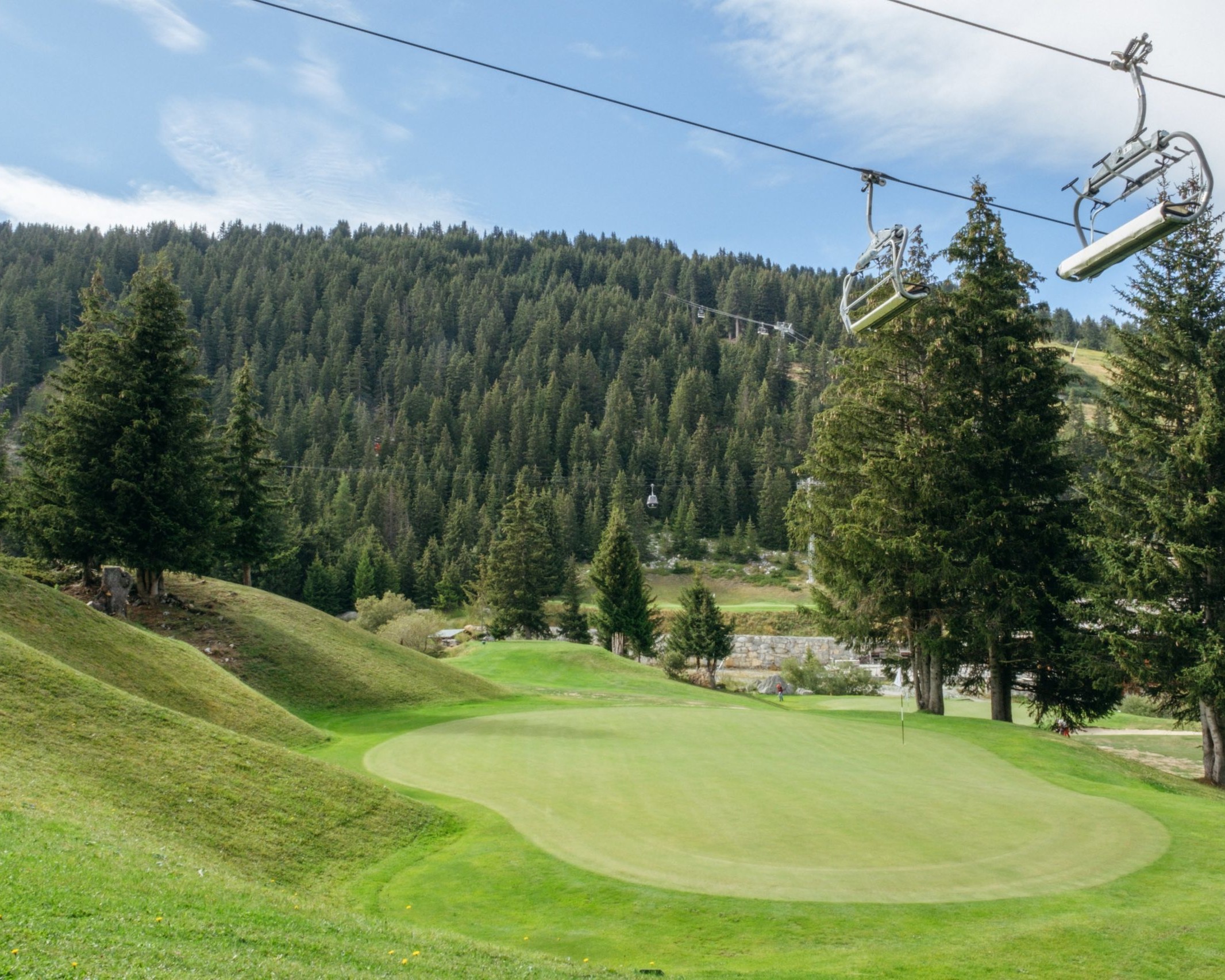 Green du trou n°7 | Stages de Golf Courchevel